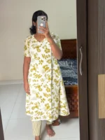 GREEN FLORAL WITH CREAMY BASE - Image 4