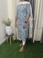 Teal Cream Floral - Image 2