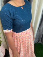 Soft Peach Base with Multicolour Waves - Image 3